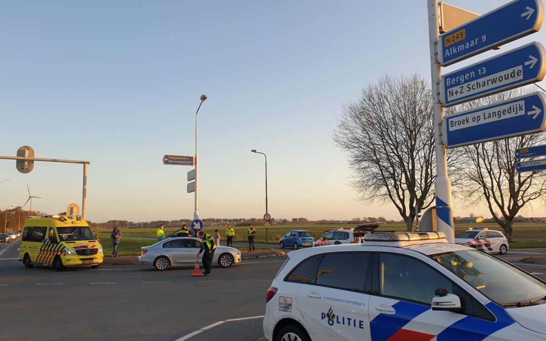 Ongeval letsel Schagerweg bij afslag Oudkarspel